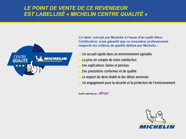 Label Centre Qualité Michelin